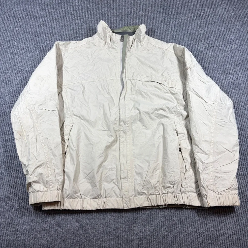 Columbia Jacket Men's L XCO Full Zip‎ Windbreaker Beige Hiking Outdoor